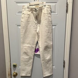 Madewell Women's Cream Straight Leg Jeans